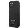 Guess GUHCP13SPSATPK iPhone 13 mini 5,4" czarny/black hardcase SaffianoTriangle Logo Cardslot