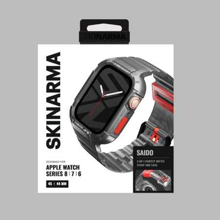 Skinarma pasek+etui Saido 2in1 Apple     Watch 45/44mm dymny/smoke
