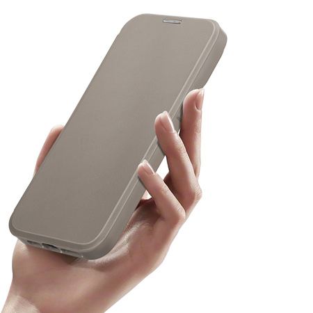 Dux Ducis Skin X Pro etui iPhone 14 magnetyczny pokrowiec MagSafe z klapką beżowy