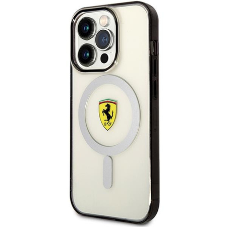 Etui Ferrari FEHMP14LURKT na iPhone 14 Pro przezroczysty/- przezroczyste hardcase Outline Magsafe