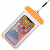 Wodoodporne etui ze smyczą do telefonu PVC - pomarańczowe