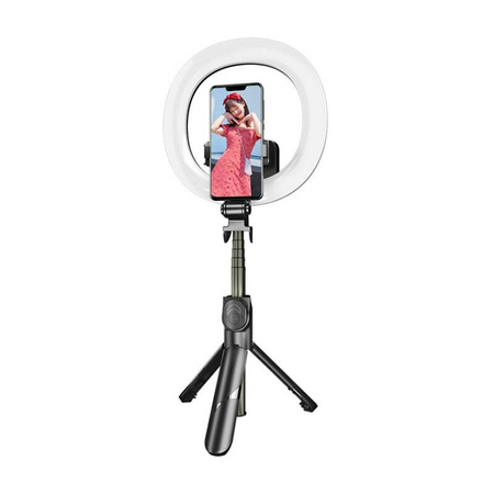 PULUZ SELFIE STICK Z LAMPĄ PIERŚCIENIOWĄ LED DO SMARTFONÓW I KAMER