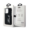 KARL LAGERFELD SILIKONOWE ETUI HARDCASE DO IPHONE 15 PRO 6.1 LOGO METALOWE