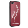 Etui Karl Lagerfeld Signature Glitter na iPhone 7 / 8 / SE 2020 / SE 2022 - czerwone
