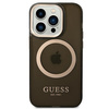 Guess GUHMP14LHTCMK iPhone 14 Pro 6,1" czarny/black hard case Gold Outline Translucent MagSafe