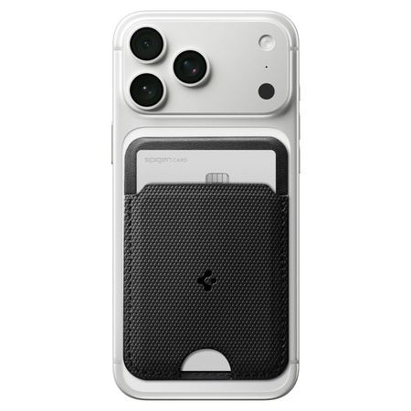 SPIGEN S314-3 SLIM FOLD TRIPOD MAGSAFE UNIVERSAL MAGNETIC CARD HOLDER BLACK