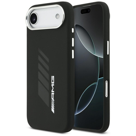Etui AMG Silicone Oversize Rhombs        MagSafe do iPhone Air czarny