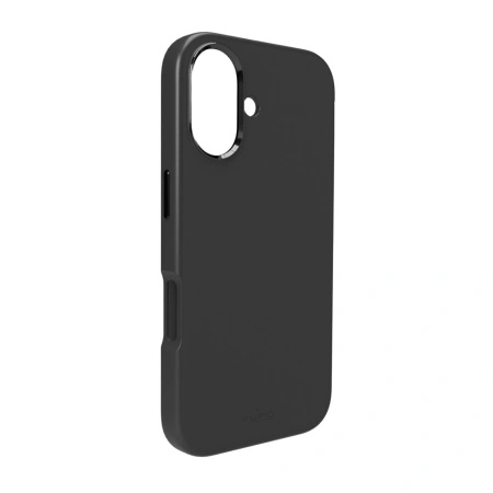 Etui silikonowe Pure Icon Mag Pro Liquid Silicone na iPhone 17 kompatybilne z MagSafe, z ochroną aparatu i aluminiowymi przyciskami - czarne