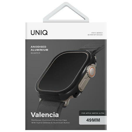 Etui Uniq Valencia na Apple Watch Ultra 49 mm. - czarne