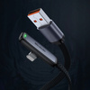 MCDODO KABEL KĄTOWY USB LIGHTNING PŁASKI 36W DO IPHONE 12 13 14 CZARNY 1M