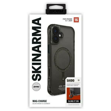 Skinarma etui Saido iPhone 16 Plus 6.7 Magnetic Charging czarny/black