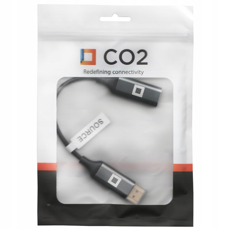 CO2 ADAPTER DISPLAYPORT DO HDMI 2.0 KABEL DP - HDMI FHD 240HZ 4K 60HZ HDR