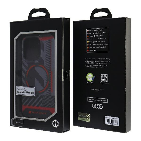 AUDI CASE DO MAGSAFE DO IPHONE 14 PRO 6.1 IML SPORT AU-IMLMIP14P-RSQ/D2-BK
