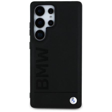 Etui BMW Leather Big Wordmark do Samsung Galaxy S25 Ultra czarny