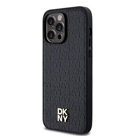 DKNY ETUI HARDCASE DO IPHONE 14 PRO MAX DO MAGSAFE SKÓRZANE LOGO MONOGRAM