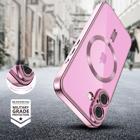 TECH-PROTECT ETUI MAGFLEX DO MAGSAFE IPHONE 16 POKROWIEC ODPORNY SHINY ROSE
