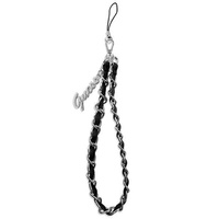 Guess zawieszka GUSTSASSK Phone Strap czarny/black Chain Metal Logo Charm