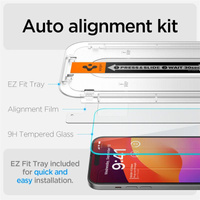 SZKŁO HARTOWANE SPIGEN GLAS.TR ”EZ FIT” IPHONE 15 CLEAR