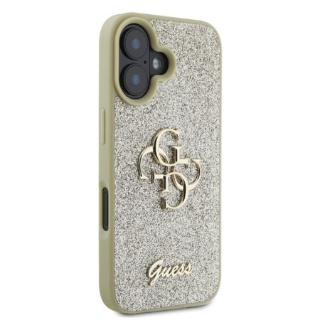 GUESS CASE DO IPHONE 16 6.1 FIXED GLITTER BIG HARDCASE Z PEWNOŚCIĄ OCHRONY
