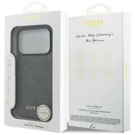 GUESS ETUI CASE DO IPHONE 17 PRO 4G CHARMS COLLECTION MAGSAFE Z CHARMS
