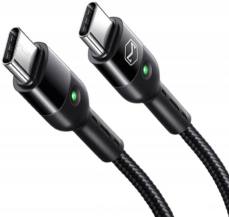 Kabel do telefonu Mcdodo Omega Sprężynka Szybki Kabel LED USB Typ-C PD 1,8m czarny