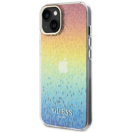 Etui Guess IML Faceted Mirror Disco Iridescent na iPhone 15 - wielokolorowe