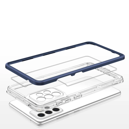 HURTEL ETUI POKROWIEC CLEAR 3IN1 DO SAMSUNG GALAXY A33 5G ŻELOWY Z RAMKĄ