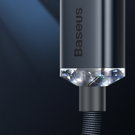 Baseus Crystal Shine Series kabel przewód USB do szybkiego ładowania i transferu danych USB Typ A - Lightning 2,4A 1,2m czarny (CAJY000001)