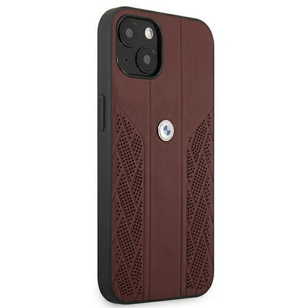 Etui BMW BMHCP13SRSPPR iPhone 13 mini 5,4" czerwony/red hardcase Leather Curve Perforate