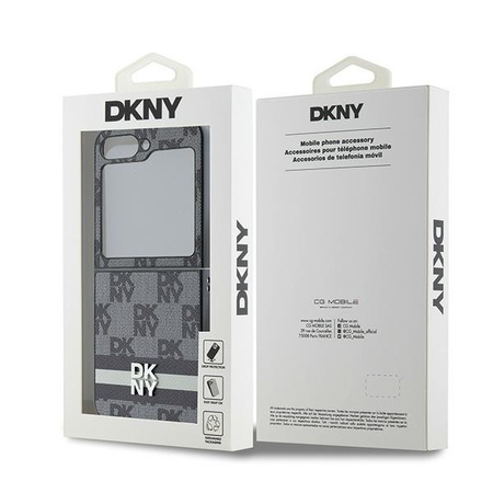 DKNY ETUI DO SAMSUNG Z FLIP 6 F74 Z PASKIEM SKÓRZANYM CHEQUERED STRIPES