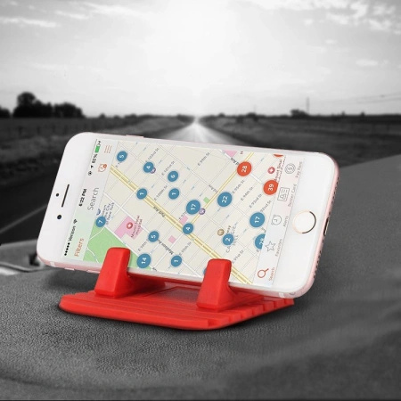 Uniwersalny uchwyt samochodowy silikonowa podstawka na telefon nano pad czarny