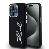 KARL LAGERFELD SILIKONOWE ETUI HARDCASE DO IPHONE 15 PRO 6.1 LOGO METALOWE