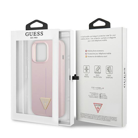 Guess GUHCP13XSLTGU iPhone 13 Pro Max 6,7" fioletowy/purple hardcase Silicone Triangle