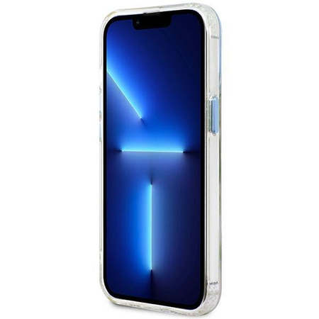 Guess GUHMP13LHTRMB iPhone 13 Pro / 13 6,1" niebieski/blue hard case Metal Outline Magsafe
