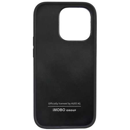 Etui Audi Synthetic Leather na iPhone 14 Pro - czarne AU-TPUPCIP14P-TT/D1-BK