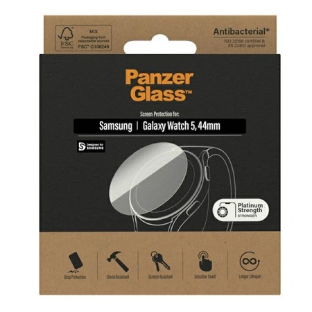 PANZERGLASS SZKŁO OCHRONNE DO SAMSUNG GALAXY WATCH CLASSIC 5 44MM Z OCHRONĄ