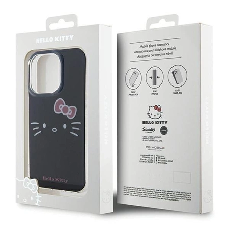 Etui Hello Kitty IML Kitty Face na iPhone 13 Pro / 13 - czarne