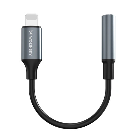 Adapter Wozinsky WALJ-01 Lightning - mini jack 3,5mm - czarny