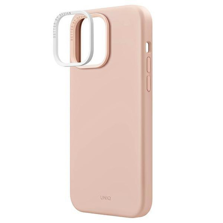 Etui Uniq Lino Hue na iPhone 14 Pro Magclick Charging rózowy/blush pink