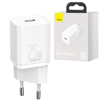 Baseus Super Si 1C szybka ładowarka USB Typ C 25W Power Delivery Quick Charge biały (CCSP020102)