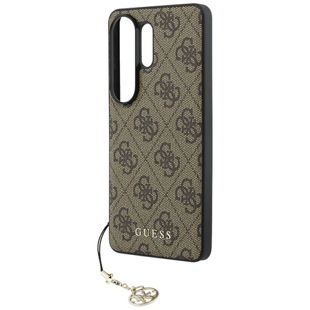 Etui Guess 4G Classic Logo Charm MagSafe do Samsung Galaxy S26 Ultra brązowy