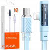 MCDODO KABEL KĄTOWY USB-C LIGHTNING PŁASKI 36W DO IPHONE 13 14 NIEBIESKI 2M