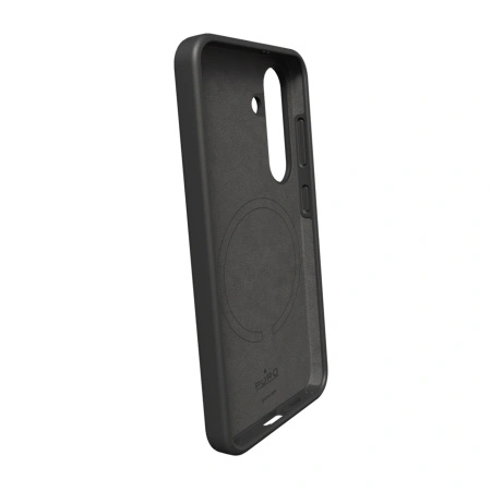 Etui silikonowe Puro Icon Mag z MagSafe do Samsung Galaxy S25 - czarne
