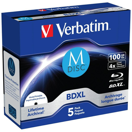Płyta BDXL Verbatim 100GB 4xSpeed  do    druku 5szt 43834