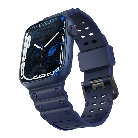 Strap Triple Protection pasek Apple Watch SE, 8, 7, 6, 5, 4, 3, 2, 1 (41, 40, 38 mm) opaska bransoleta granatowy