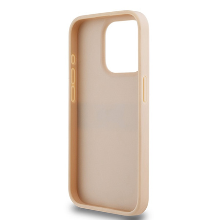 DKNY ETUI HARDCASE DO IPHONE 15 PRO LEATHER MONO STRIPE Z METALOWYM LOGO