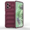 Magic Shield Case etui do Xiaomi Redmi Note 12 5G / Poco X5 5G elastyczny pancerny pokrowiec burgundowe