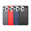 Elastyczne etui wzór karbon do iPhone 15 Pro Max Carbon Case - niebieskie