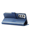Magnet Case elegancki futerał etui pokrowiec z klapką i funkcją podstawki Samsung Galaxy S22 Ultra niebieski