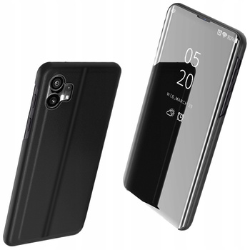 Clear View Case etui Nothing Phone 1 pokrowiec z klapką czarne